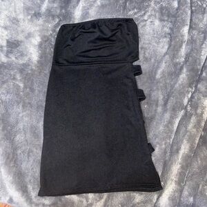 PrettyLittleThing Black Strapless Dress